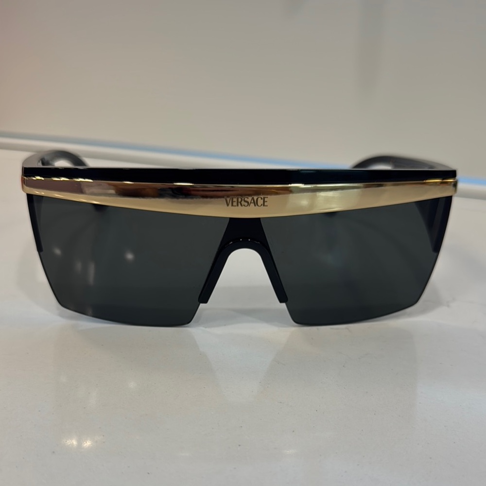 Versace Black Sunglasses with Gold Trim